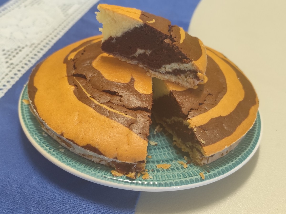 Torta bicolore in friggitrice ad&nbsp;aria